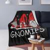 Just Hangin With My Gnomies Gnome Blankets Soft Warm Flannel Throw Blanket Plush for Bed Living Room Picnic Travel Home Couch