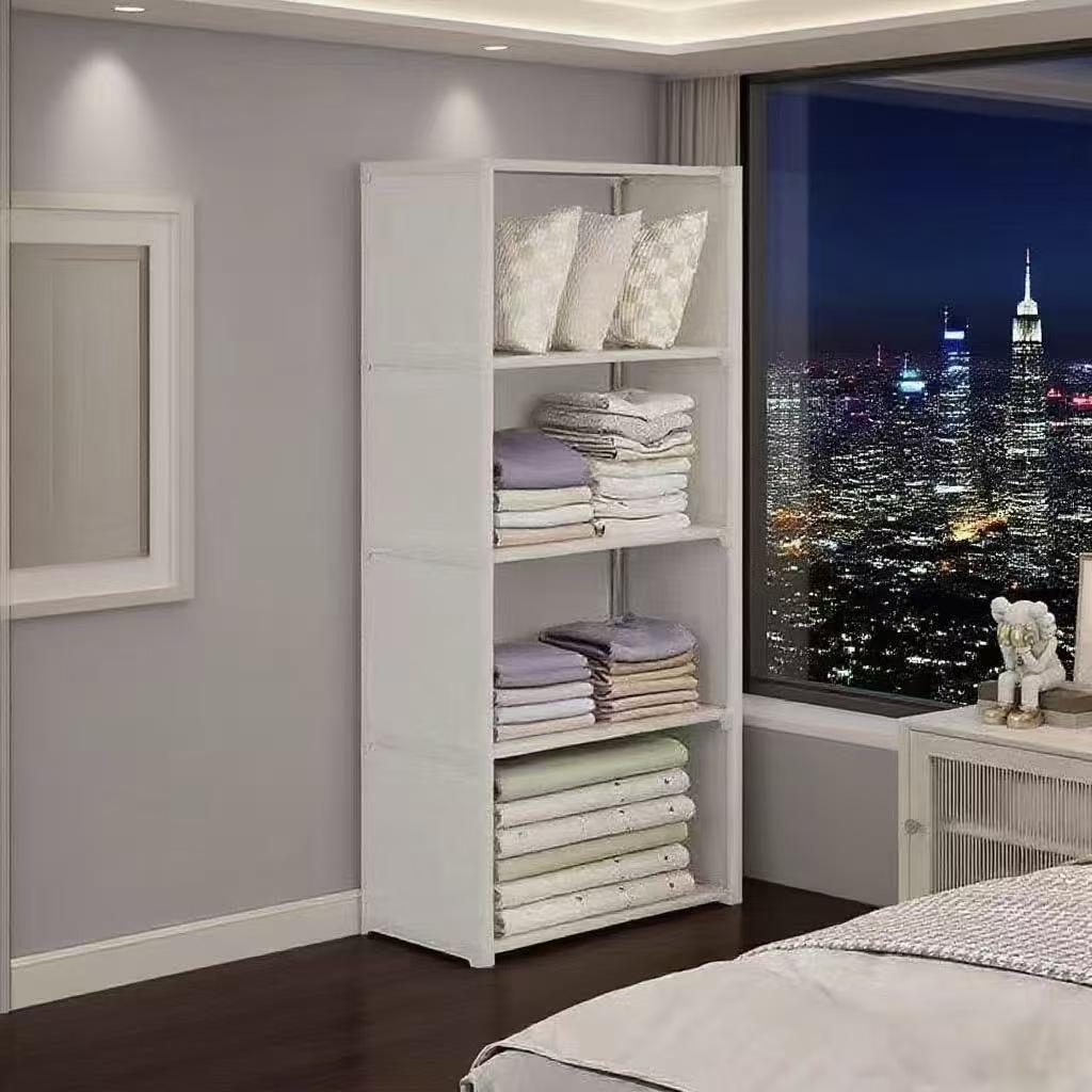 Simple Multi-layer Floor-standing Bookshelf: Narrow Corner Storage Rack for Living Room