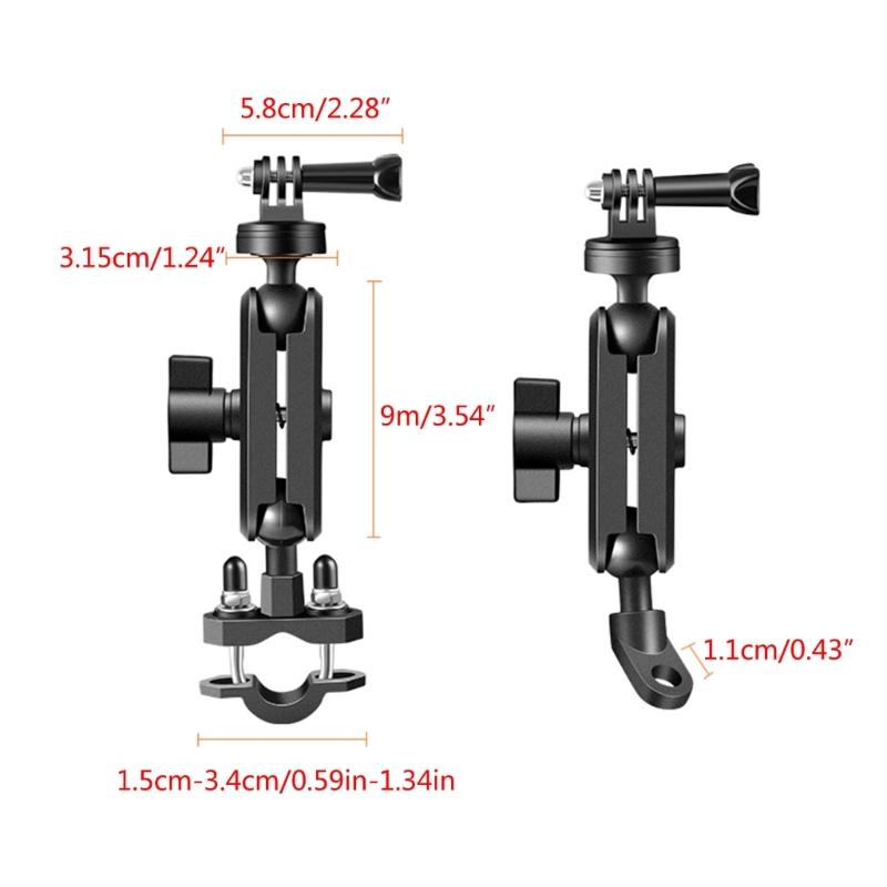 Metal Motorcycle Camera Holder Mount Clip M10/Y-type/Handle Bar Mount Clip Bracket Stable and Secure Recording Solution