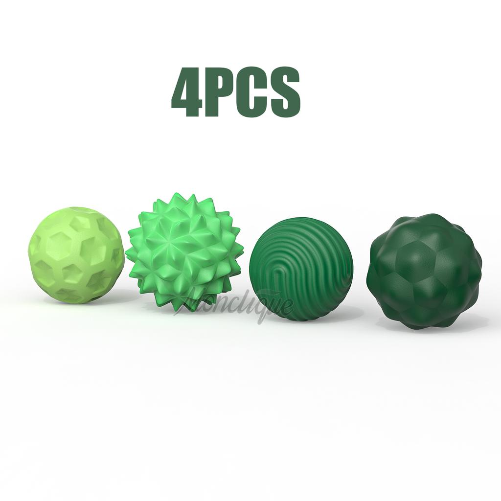 4/8 pieces Magnetic Sensory Silicone Ball Hand Touch Ball Soft Massage Training Raised Point Waist and Back Foot Massage Ball