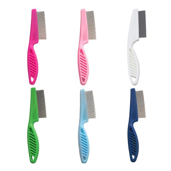 Pet Grooming Comb Stainless Steel Fine-Tooth Pet Hair Comb Multifunctional Flea Comb Debris And Tear Stain Removal Tool for Dogs Cats