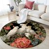 Parrot Theme Pattern Round rug,Carpet Rug for Living Room Bedroom Sofa Playroom Decor,Non-slip Floor Mat,Holiday Gifts and Birthday Gifts