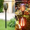 12LED Solar Flame Torch Light Flickering Light Waterproof Outdoor Lawn Path Yard Patio Floor Lamp Garden Christmas Decoration