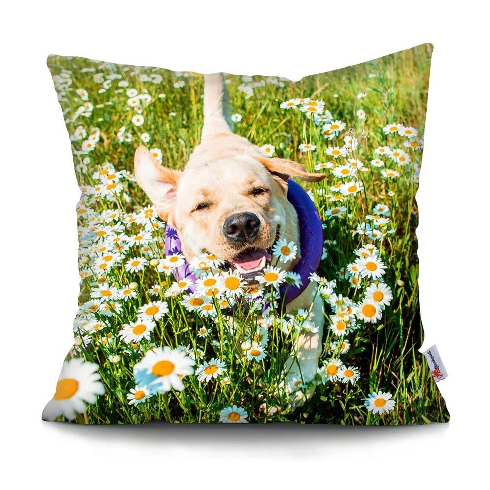 Home Decor Cute Dogs Prints: A Variety of Dog Designs Pattern Cushion Cover Suitable for Sofa Bedroom Car Pillow Cover