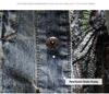 Men's Korean Style Embroidered Denim Jacket - Trendy, Loose, Casual for Spring and Autumn.