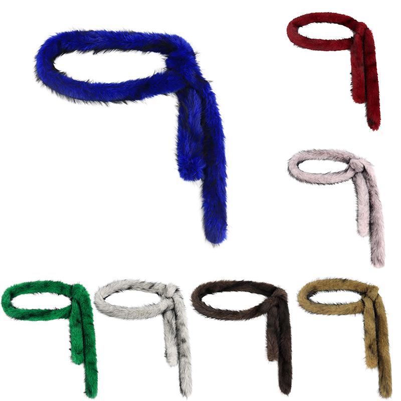 Unisex Winter Schal Hiphop Simulationsfell Taille Straße Lang Fell Taillenband Vintage Gürtel Taillen Accessoires Tanz Länge 180cm