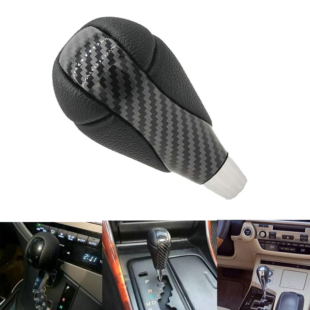 Teil Schalthebelknauf 2006 - 2012 Automatik Schwarz Kohlefaser Für Lexus IS250 PU-Leder Getriebe Hohe Qualität