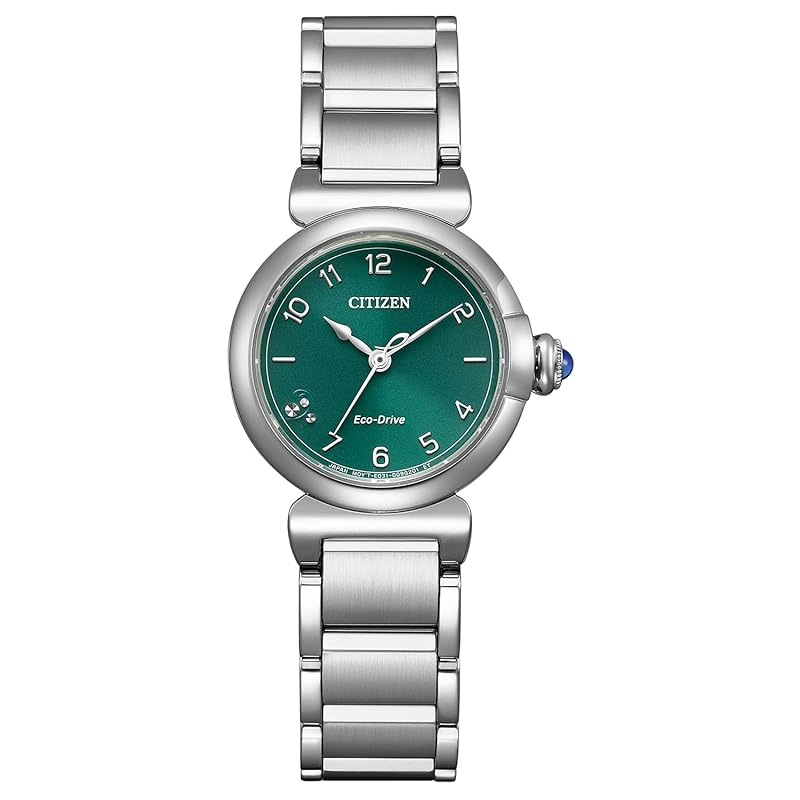 

[Citizen] watch Photovoltaic eco-drive waterproof green ROUND collection lily of the valley EM1130-83X ladies silver
