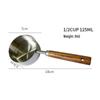 Gold-Plated Stainless Steel Measuring Cups & Spoons Set with Acacia Wood Handles – 8 Pieces