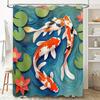 Koi Fish Shower Curtain 3D Printed Waterproof Decorative Bathroom Wall Hanging, suitable for Kids Bathrooms, featuring Japanese