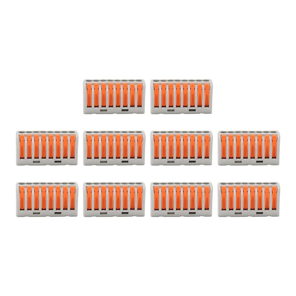 10Pcs Wire Block Clamp Terminal Quick Conductor Flexible Hard Cable Connector PCT218