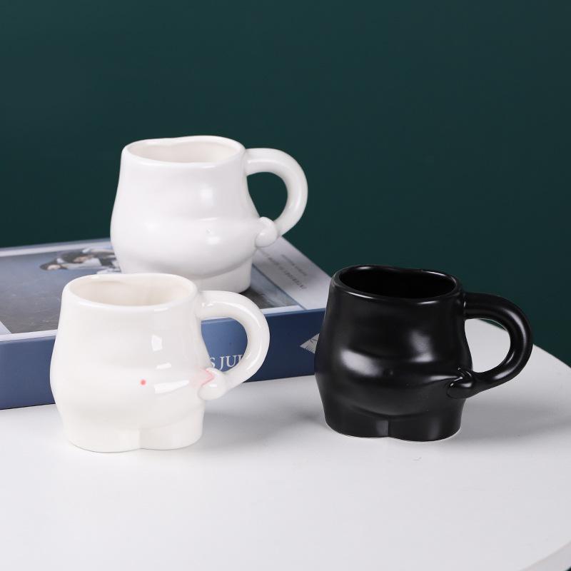 Pinch Belly Mugs Coffee Cups Ceramic Cute Coffee Cup Milk Tea Water Cups Creative Mug Gift Porcelain Drinking Coffee Wacky Mugs