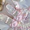 Lovely Girls Lolita Flats Platform Shoes,Students Sweet Heart Bowknots Cross Tied Mary Janes