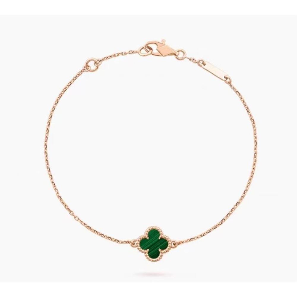 

Cnc Precision Carved Mini Four-leaf Clover Bracelet - Luxurious Stylish and Elegant Women s Bangle Rose gold