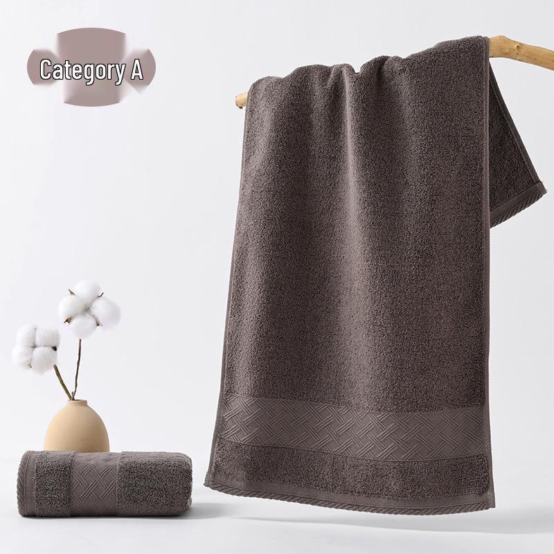 Thick Pure Cotton Bath Towel, A-Class, 32-Strand, Absorbent, for Home & Face Wash