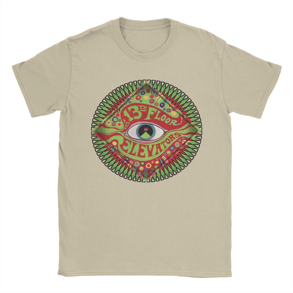 13th Floor Elevators Rock Band T Shirt for Men Pure Cotton Unique T-Shirts Crew Neck Tour Tee Shirt Short Sleeve Tops Adult