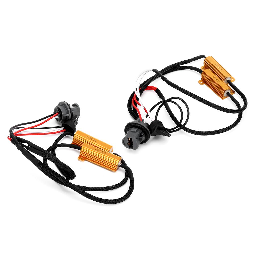 Pair 7443 LED Load Resistor Canceller 50W 6 Ohm  for Headlight Fog Daytime Running Lamps