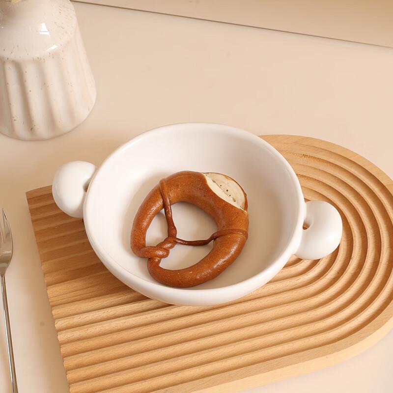 Abay Ceramic Double Handle Serving Bowl