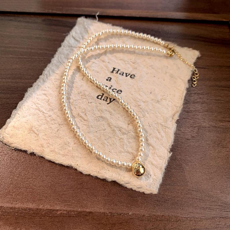 

Vintage Versatile Square Pendant Necklace For Women Girls Trend Light Luxury Pearl Necklace Jewelry Accessories Gifts as the picture