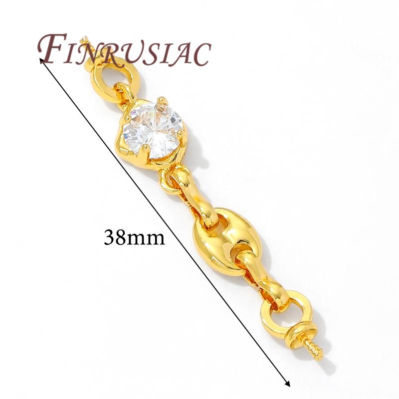 

1-3pcs 18K Gold Plated Connectors For Jewelry,Necklace/Bracelets Accessories,DIY Jewelry Making Supplies 1 pcs
