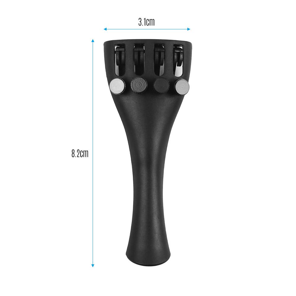 Carbon Fiber Violin Fiddle Tailpiece for 1 8 Violins with Four Fine Tuners and Tailpiece Gut Cord Professional