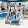 Transparent Display Stand Magazine Notebook Comic Storage Rack Desk Organizer, Facial Mask, brochures, Disk Storage Shelf