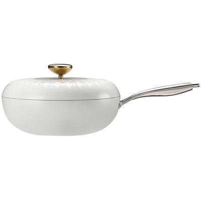 Rör stekpanna, vete, ris, sten, hushållsgrötsaksstekpanna, non-stick panna, speciell rund plattbottnad panna