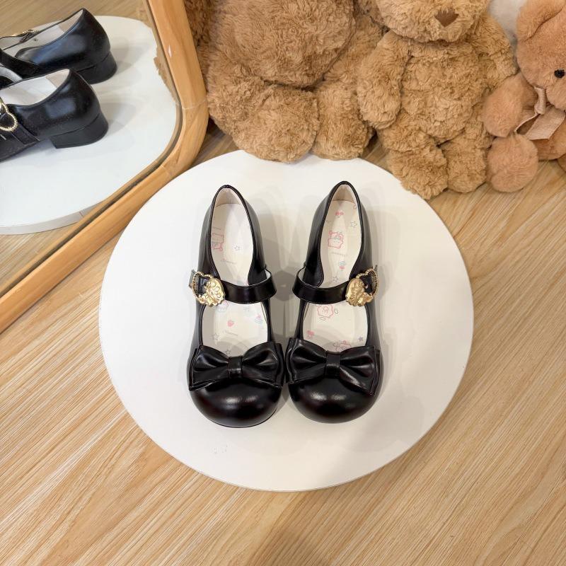 Cute Bow Versatile Sweetheart Small Leather Shoes Women's New Soft Girl Low Heel Round Head Mary Jane Shoes