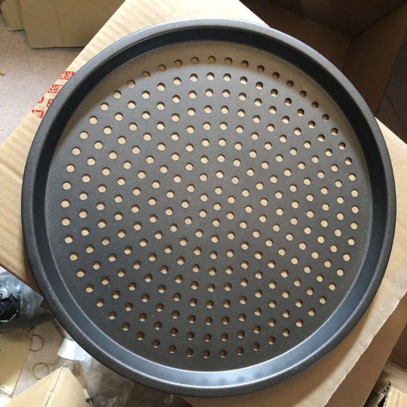 9/10/11/12 Inch Baking Pizza Pan with Holes Carbon Steel Nonstick Kitchen Cooking Tools Pancake Oven Accessories