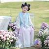 QiBo Spring Blooms Girls' Hanfu Set