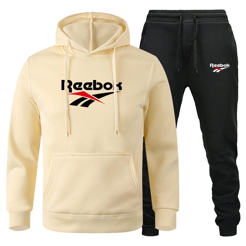 Fashion Printed Sweatshirt Pants Set Men Casual Sports Two-piece Head Thickened