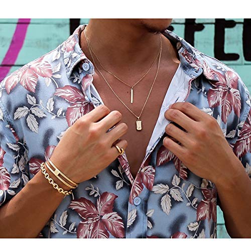 July Hawaiian Jewelry Necklace, Bar, Scroll, Wave, Hypoallergenic, Surgical Stainless Steel and Pink Gold, 40cm-45cm