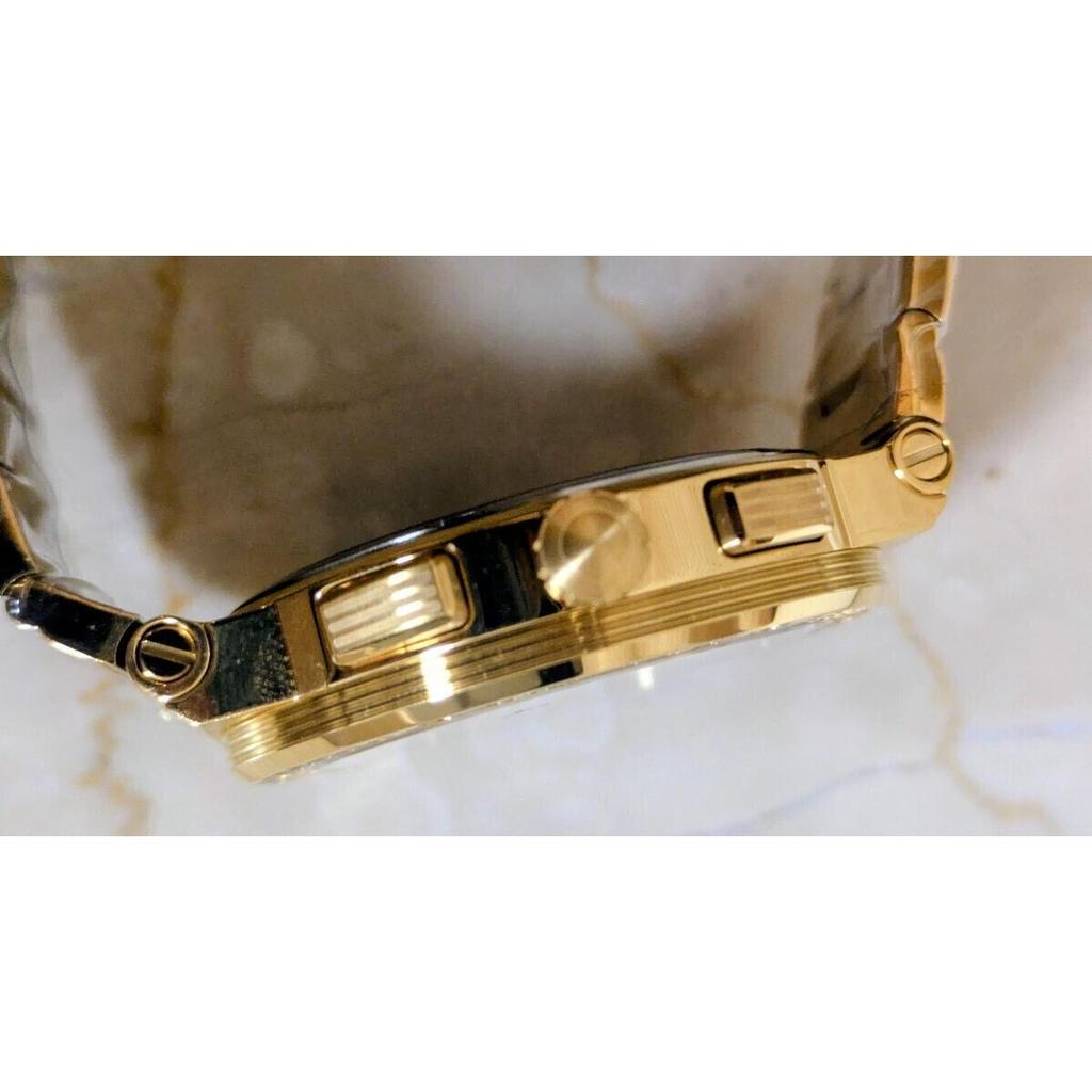 Used VERSACE GRECA LOGO CHRONO Watch VEZ900421 Men's Gold Versace Chronograph Watch