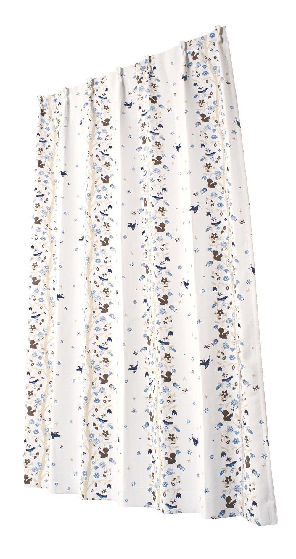 

Univer Blackout 100cm Wide x 200cm Set of 2 Drapes, Boscato, Blue, Long, синий