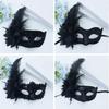 Flower Decoration Masquerade Mask Feathered Mask Halloween Mask Cosplay Party Eye Mask for Women Masquerade Halloween