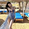 Swimsuit Women's Korean Ins One-piece Sexy Belly Covering Slimming Fairy Hot Two-piece