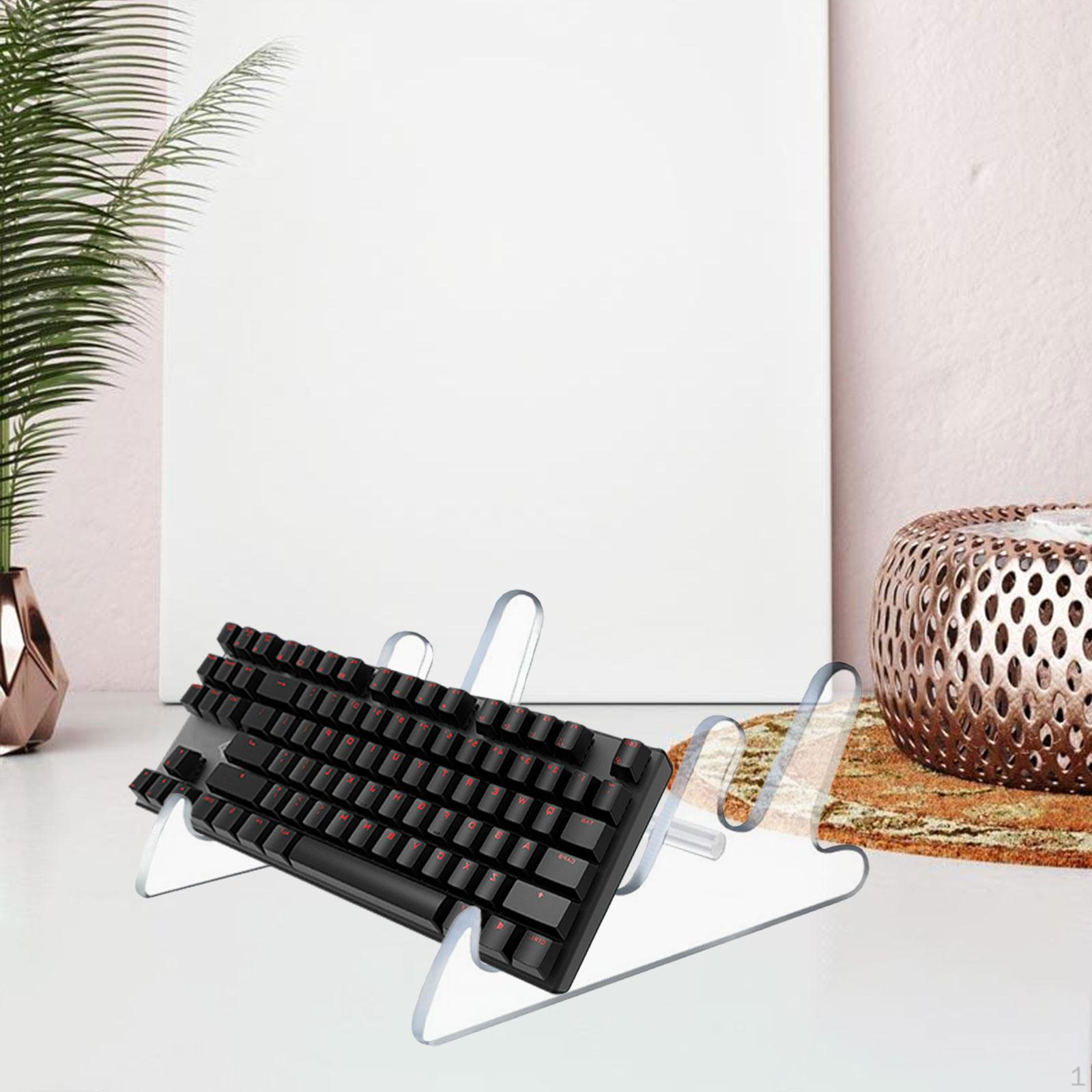 

Акриловая подставка для клавиатуры, 3-х уровневая полка, прозрачный лоток для хранения пространства, экономящий пространство Style A