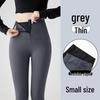 Women's Zipper Abdomen Control Shark Skin Pants: Plus Velvet, Thick Warm Button-Up Yoga Base Layer for Autumn/Winter.
