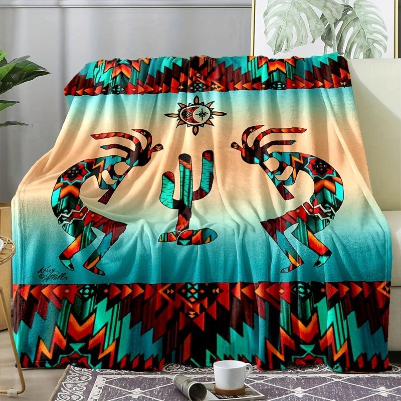 Indian retro style lunch break blanket flannel blanket digital printing gift blanket source