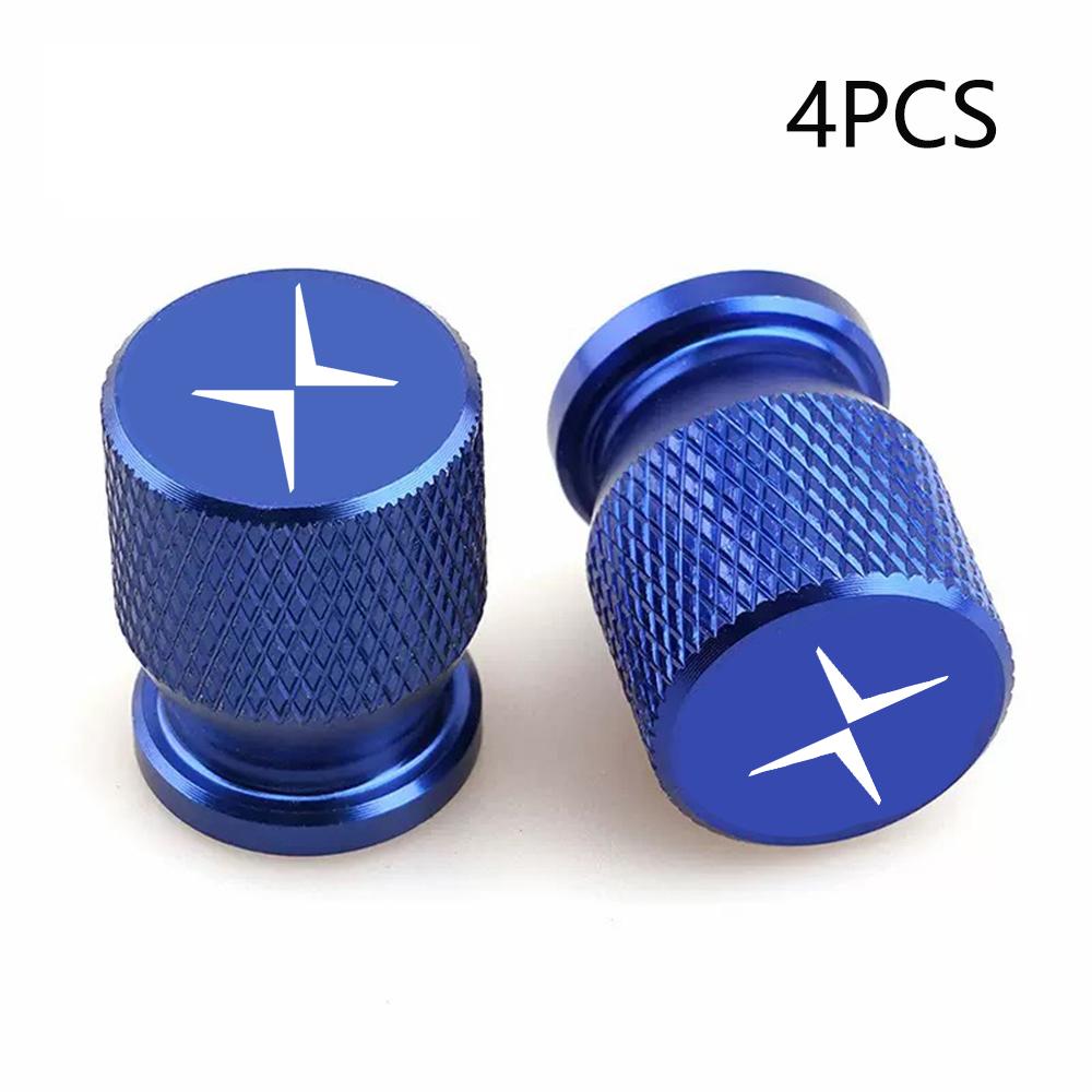 4pcs 4Pcs Car Emblem Tire Valve Covers Dust Caps Wheel Tire Valve Caps Covers for Volvo Polestar 2 Polestar 3