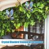 Crystal Bluebird Stained Art Ornament 2D Acrylic Sun Catcher Hummingbird for Outdoor Garden Yard Living Room Window Decoration