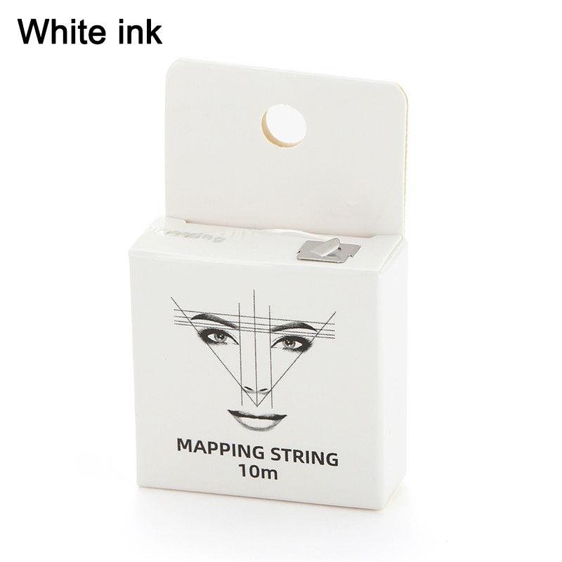 

New Microblading 10m Pre-ink Mapping String Liner Thread Semi Permanent Positioning Eyebrow Dyeing Measuring Tool WSPJ02 білий