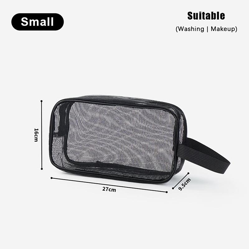 

Mesh Makeup Toiletry Storage Bags Handbags Portable Travel Washing Body Shower Tools Organizer Large Capacity Cosmetic Pouch