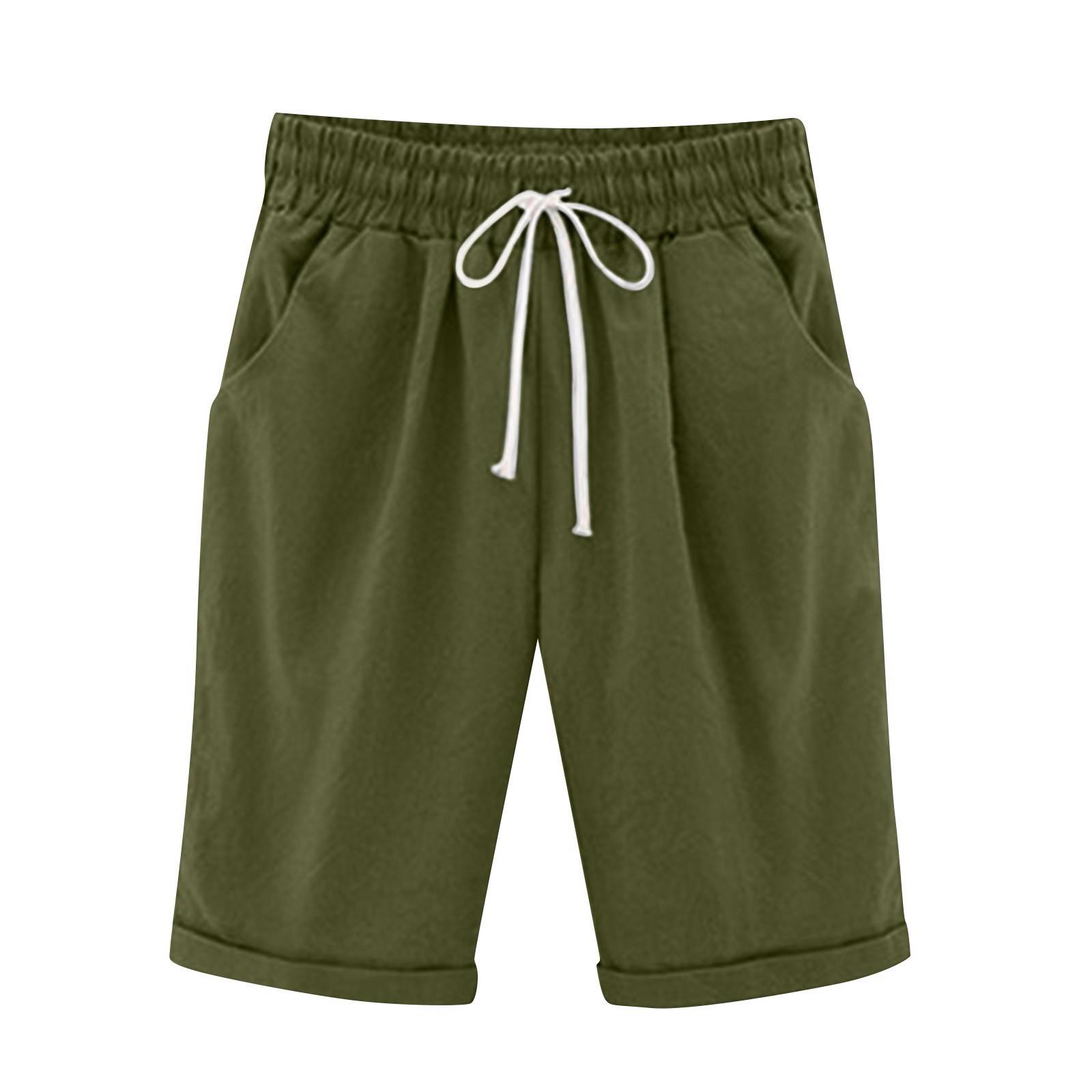 

Женская мода, новые летние однотонные тонкие свободные брюки со средней талией, повседневные брюки с пятью точками S