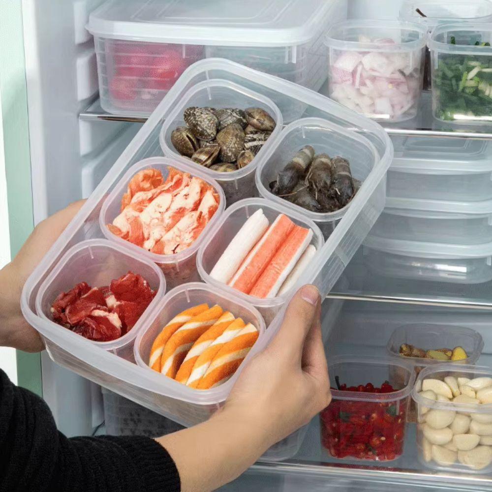 Divided Fresh-keeping Box Sealed Seasoning Storage Jar Portable Frozen Soup Box  Fruit