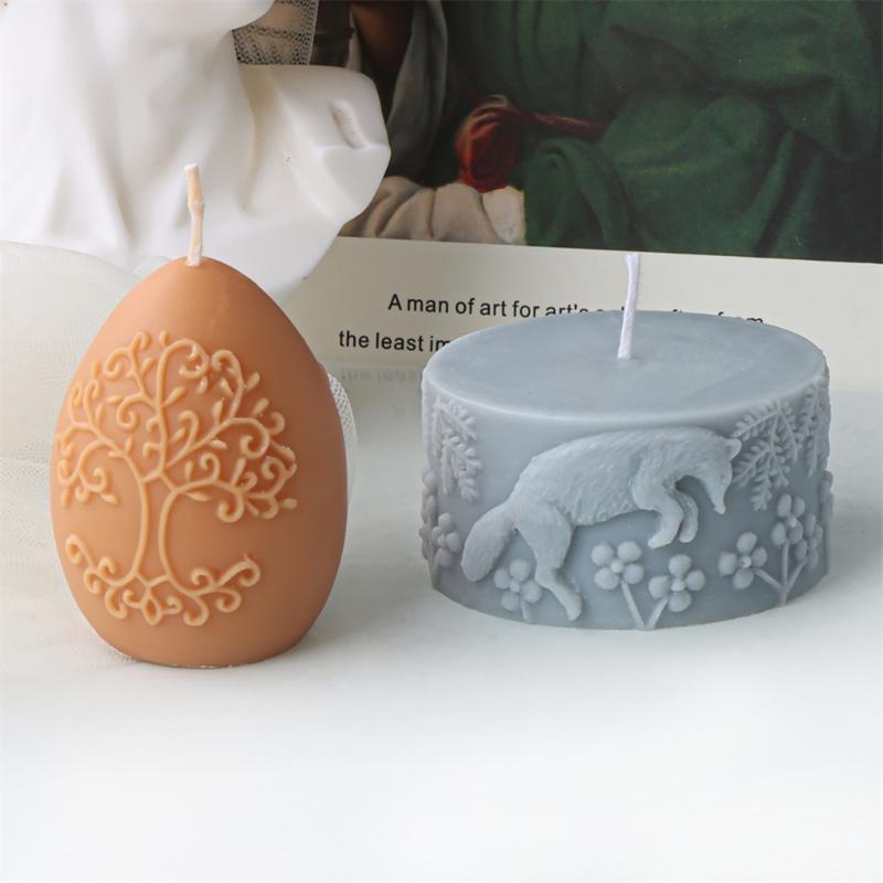 Elegant Pattern Cylinder Silicone Mold Candle Molds Silicone Soap Moulds Hand-Making Supplies for Hand-Making Candle