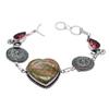 Unakite Red Garnet Gemstone Handmade Bracelet Jewelry BR 158