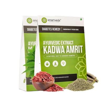 Smartveda Kadwa Amrit - Ayurvedic Diabetes Powder  | Manage Blood Sugar Levels, Detoxify Blood, Improve Digestion | 100% Natural & Safe | Pack of 2