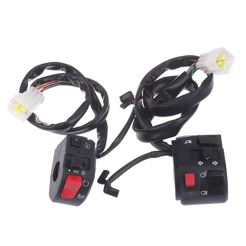 1/2Pcs 22Mm Motorcycle Handlebar Switches Motorbike Horn Button Turn Signal Electric Fog Lamp Light Start Handle Controller
