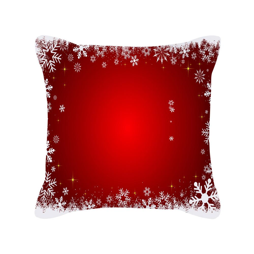 Christmas New Peach Skin Pillow Case Pillow Sofa Pillow Case Red Series Pillow